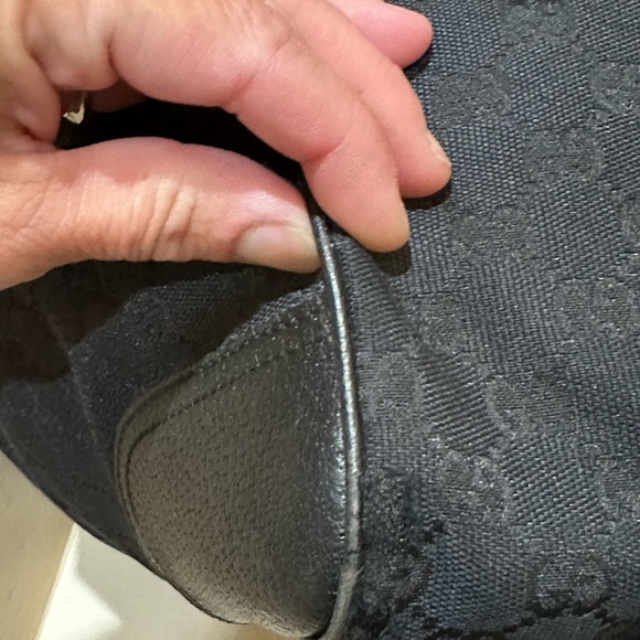 Gucci Princy Black GG Webbed Canvas Tote - Picture 7 of 11